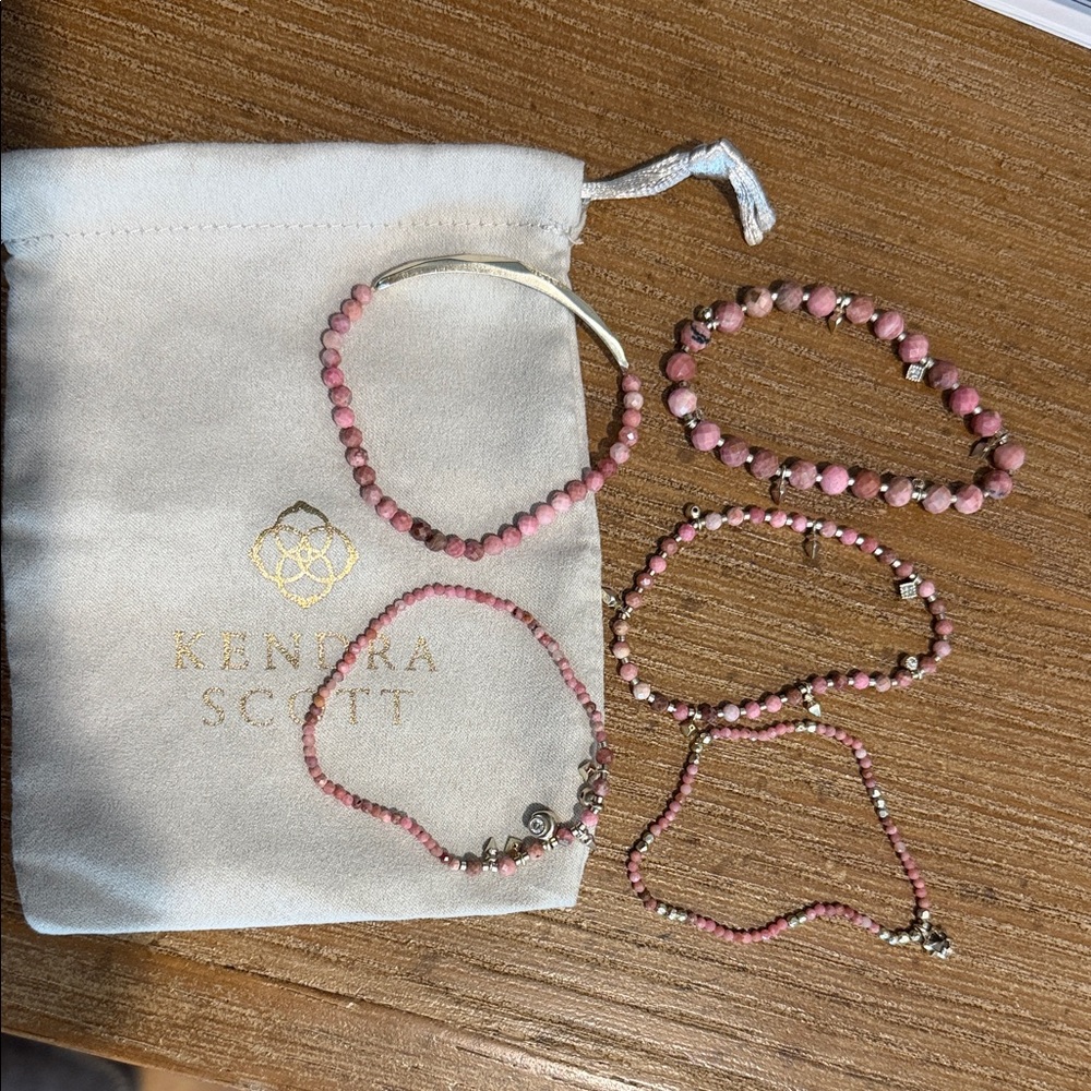 Kendra Scott Pink Beaded Bracelet Stack